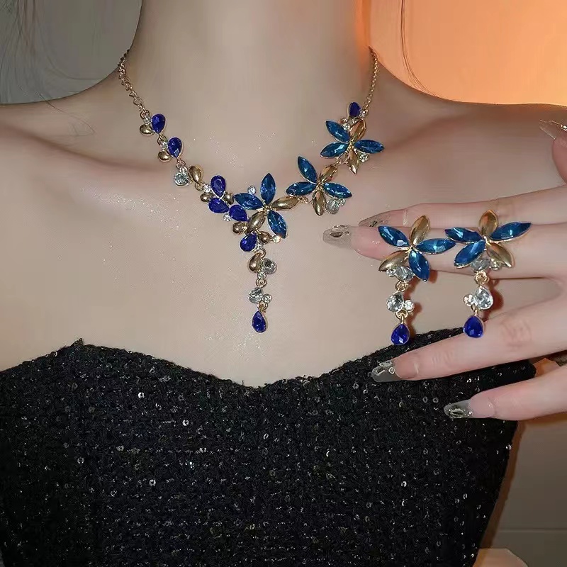 necklace and earrings