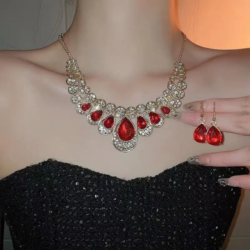 necklace and earrings